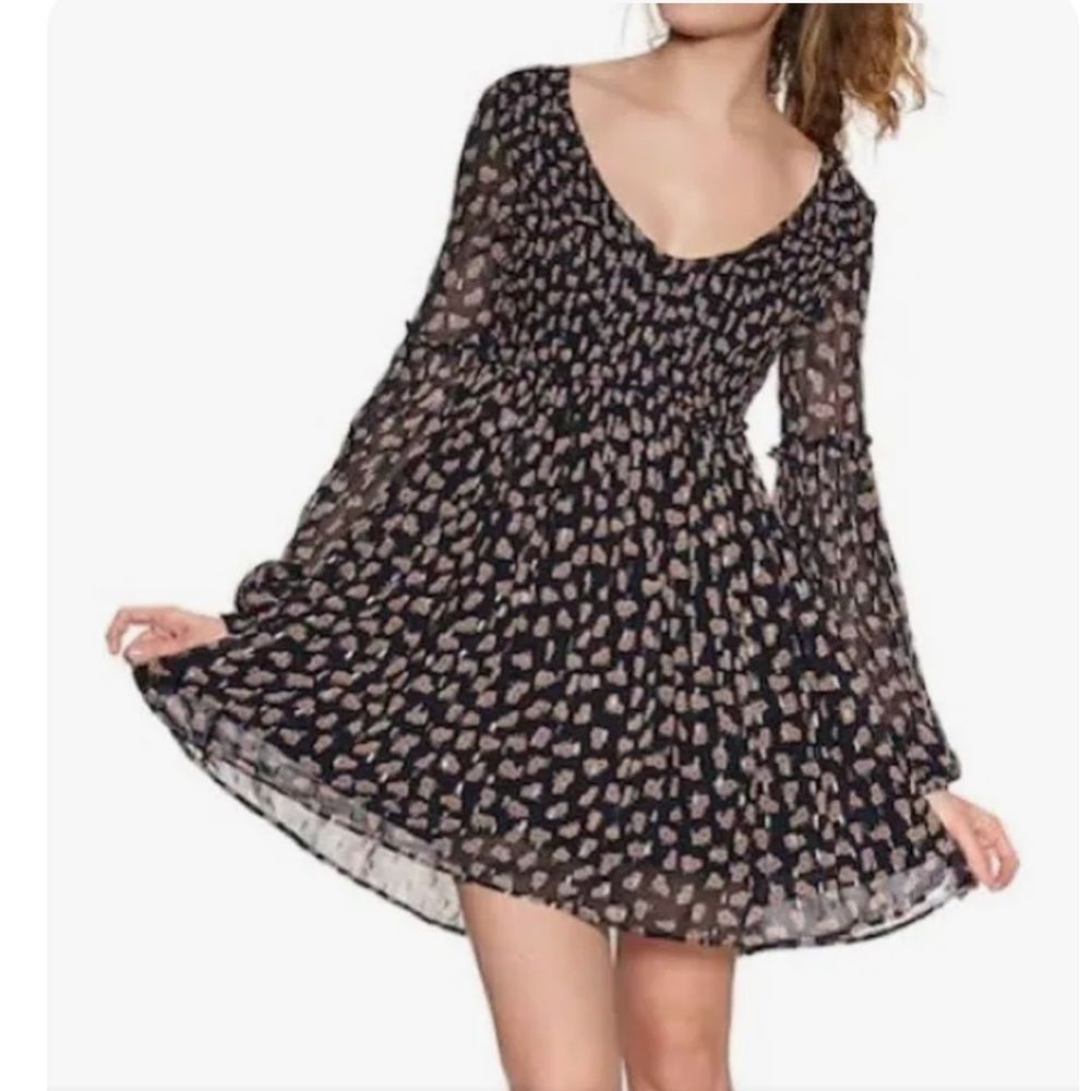 Free People Maria Open Back Mini Dress. Size Medium.